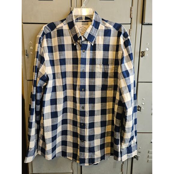 St. John's Bay Other - St John's Bay Mens Blue Buffalo Plaid button down shirt - size Large